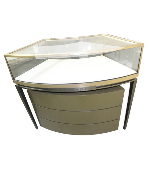 Luxury Circular Jewelry Shop Display Counter Deign For Sale