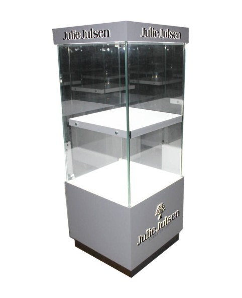 High End Luxury Free Floor Standing  Jewelry Display Case Tower Showcase