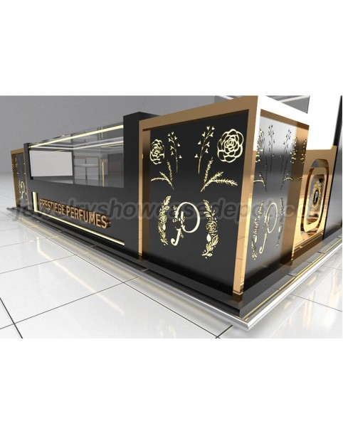 Custom Wooden Retail Watches Kiosk For Shopping Mall