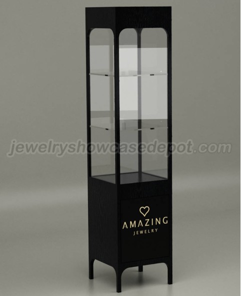 Quiosque de varejo de joias de vidro de madeira comercial personalizado de alta qualidade