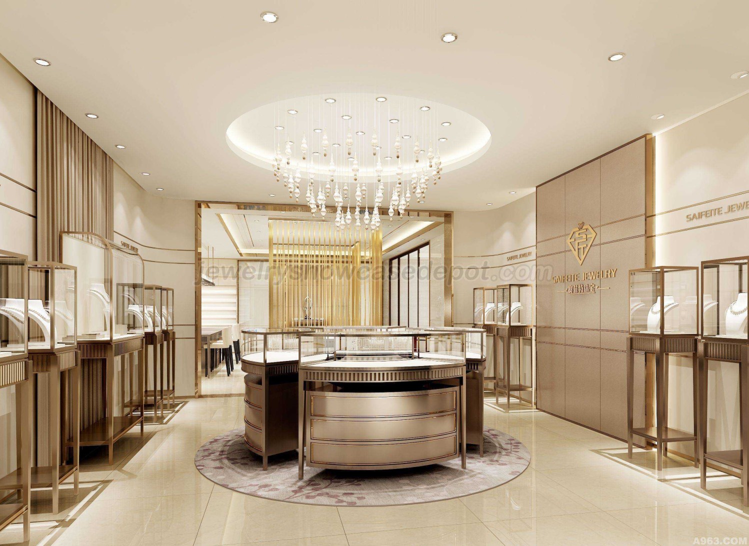 Luxury Retail Jewellery Display Cabinets Jewelry Showcase Depot