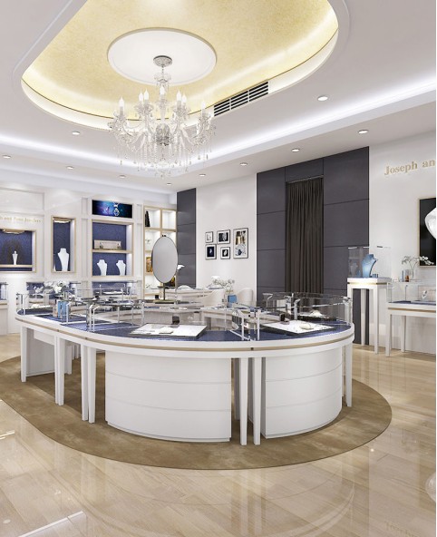 Design d'intérieur de bijouterie de luxe