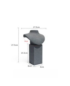 Retail Grey Velvet Necklace Bust Stand