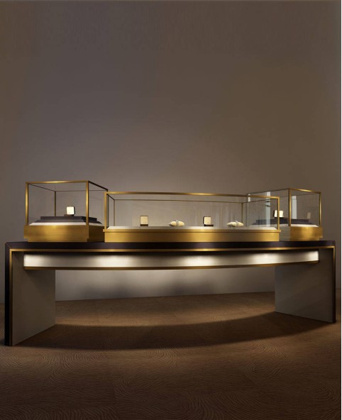 Luxury Sit Down Jewellery Shop Display Unit