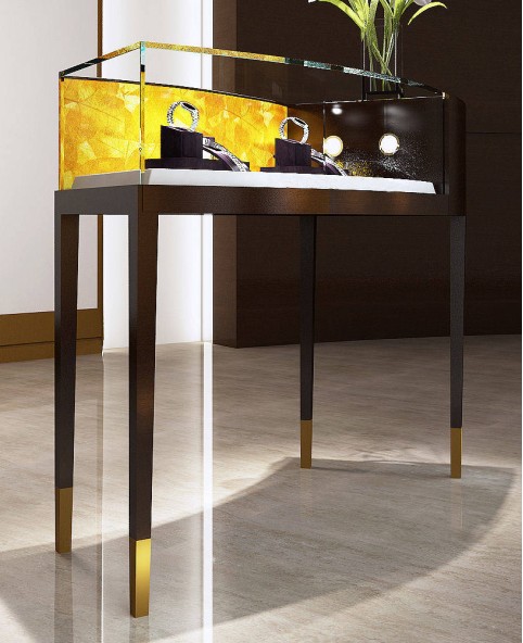 Commercial Custom Retail Luxury Glass Table Top Display Showcase For Jewelry Shop