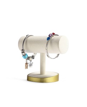 Populaire crème fluwelen sieraden armband displaystandaard te koop