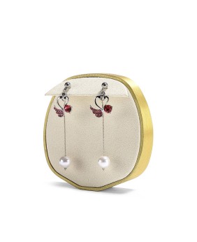 Populaire Earring Display Lade Crème Fluwelen Sieraden Earring Display Stand te koop