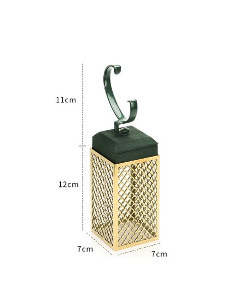 Высококачественная темно-зеленая бархатная золотистая металлическая подставка для дисплея часов