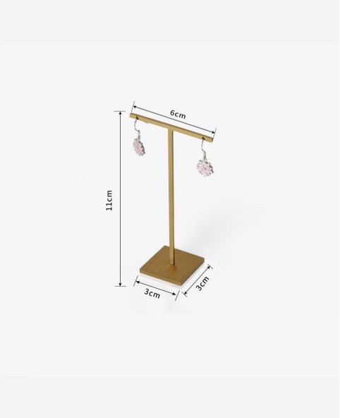 Hot Sale Gold Metal Jewellry T Bar Earring Display Stand