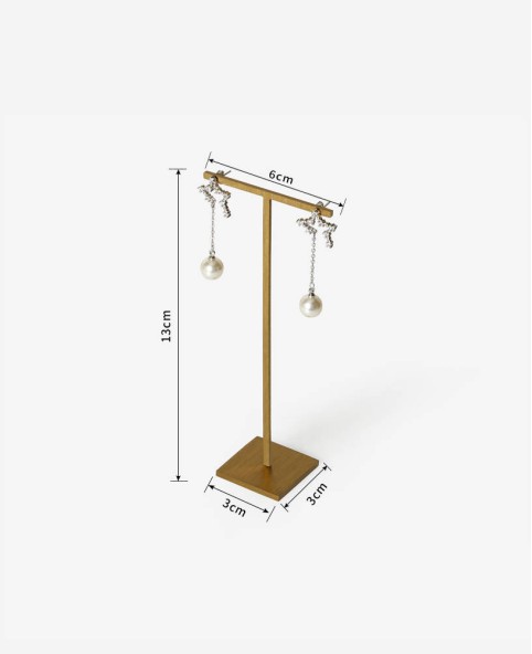 Hot Sale Gold Metal Jewellry T Bar Earring Display Stand