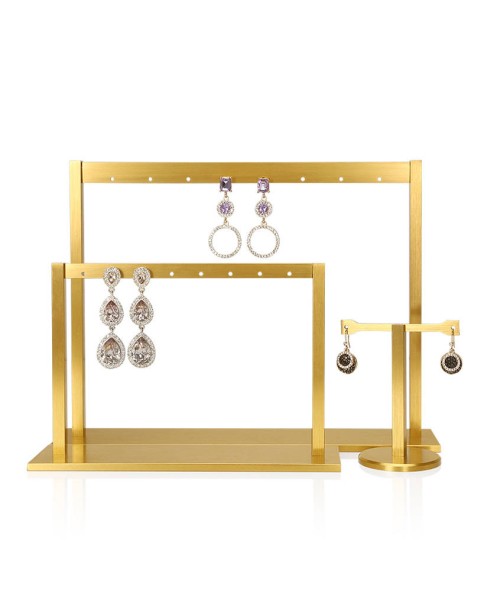 Luxury Metal Gold Jewelry Earring Display Holder Stand For Sale