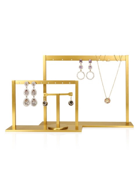 Luxury Metal Gold Jewelry Earring Display Stands
