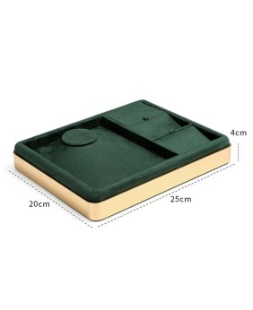 Luxury Green Velvet Jewelry Sets Display Trays For Sale