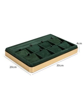 Luxury Green Velvet Necklace Display Trays For Sale