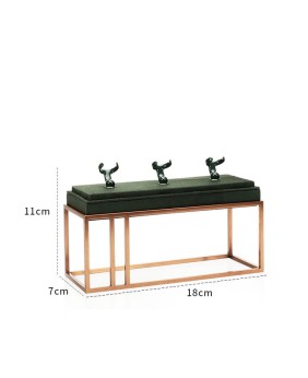 Popular Green Gold Metal Ring Display Stand For Sale
