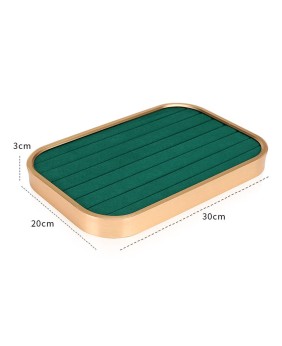 Luxury Green Velvet Retail Jewelry Ring Display Tray For Sale