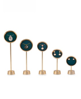 Luxury Green Velvet Jewelry Ring Display Stand For Sale