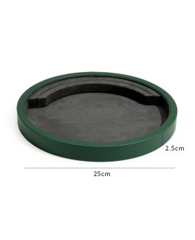 Luxury Green Necklace Jewelry Presentation Trays With Ring Display Insert For Sale