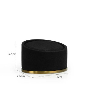 Neuer Präsentationsständer für Armreifen aus schwarzem Samt und goldenem Metall