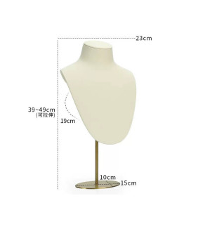 新品オフホワイトベルベットジュエリーネックレスディスプレイスタンド販売中