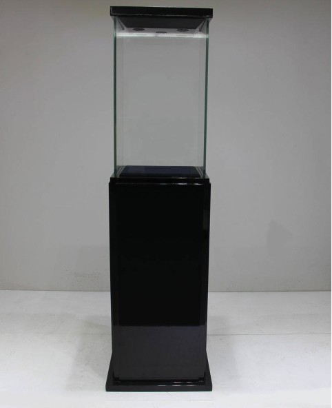 Luxury Black Glossy  Jewelry Pedestal Display Showcase
