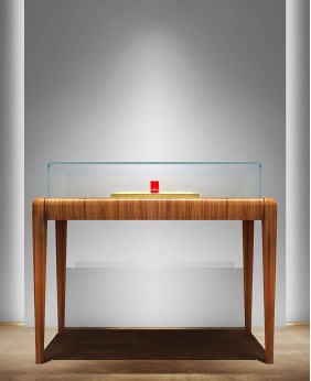 Wooden Commercial Countertop Glass Retail Jewelry Display Cases
