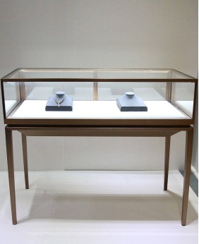 Wholesale Modern Portable Stainless Steel Retail Glass Jewellery Display Cases For Display