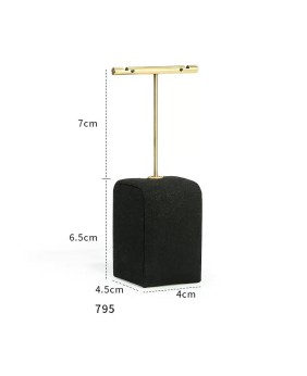 Luxury Gold Metal Black Velvet Earring Display Stand