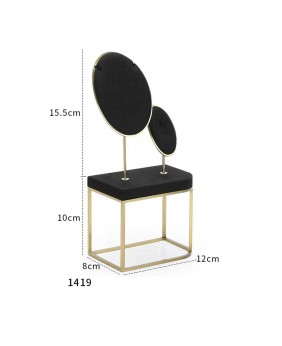 Luxury Black Velvet Necklace and Ring Display Stand