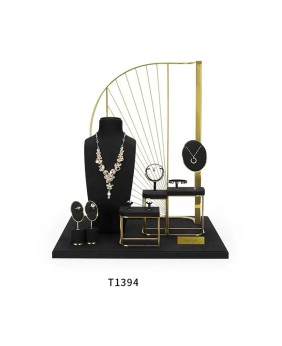 Luxury New Black Velvet Jewelry Window Display Set