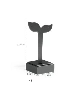 Black Leather Earring Display Stand For Sale