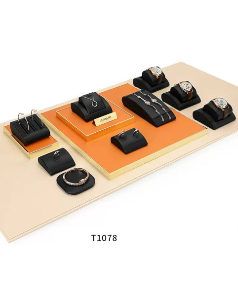 Новый набор для демонстрации ювелирных изделий оранжевого и черного цветов