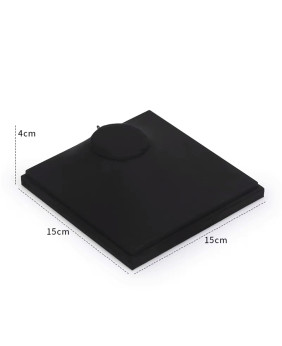 Schmucktablett aus schwarzem Samt für Halsketten