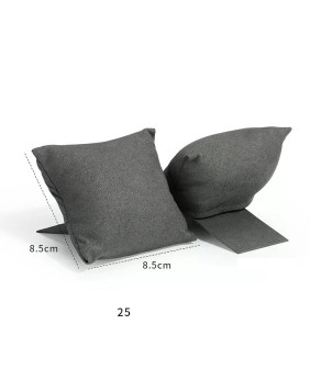 Dark Gray Velvet Jewelry Bangle and Watch Display Pillow