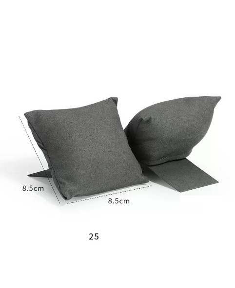 Темно-серый бархатный браслет для ювелирных изделий и подушка для демонстрации часов
