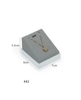 Luxury Light Gray Velvet Jewelry Necklace Display Stand