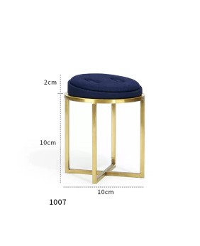 Luxury Retail Navy Blue Velvet Double Ring Display Stand