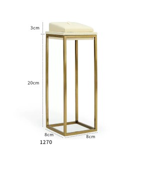Luxury Retail Off White Velvet Clip Ring Display Stand For Sale