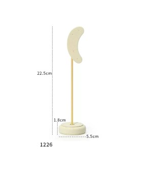 Luxury New Gold Metal Off White Velvet Earring Display Holder
