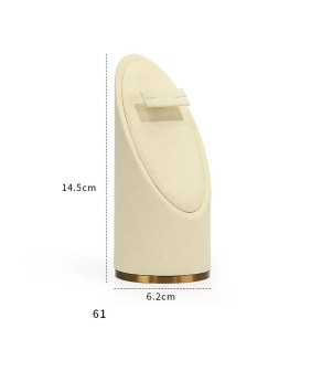 Premium New Gold Metal Off White Velvet Earring Display Holder Stand