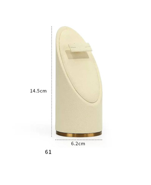 Premium Yeni Altın Metal Kırık Beyaz Kadife Küpe Ekran Tutucu Standı