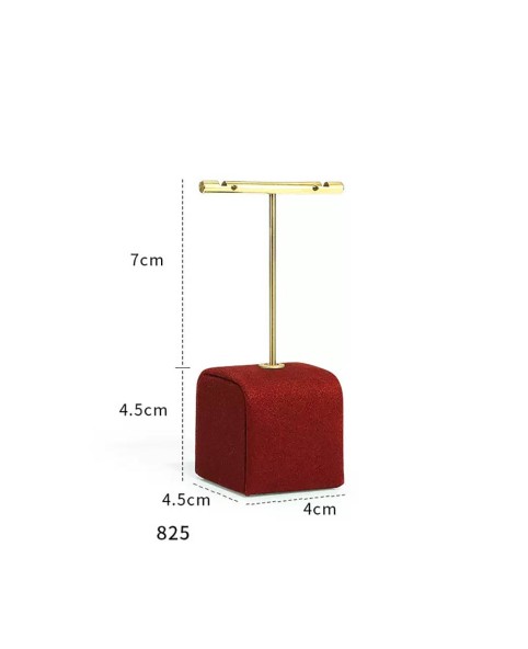 Роскошный розничный держатель для сережек из красного металла из красного бархата