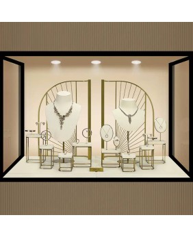 Luxury Off White Velvet Jewelry Ring Display Stand