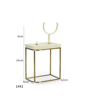 Luxury Off White Velvet Bangle and  Ring Display Stand For Sale