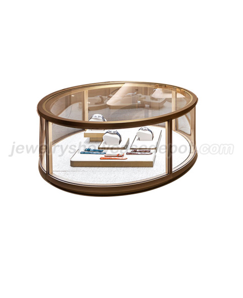 Kundenspezifische runde Tischplatte aus Glas für Schmuckvitrine zu verkaufen