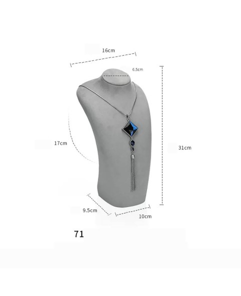 Luxuriöser Samt-Schmuck-Halsketten-Display-Büstenständer zum Verkauf