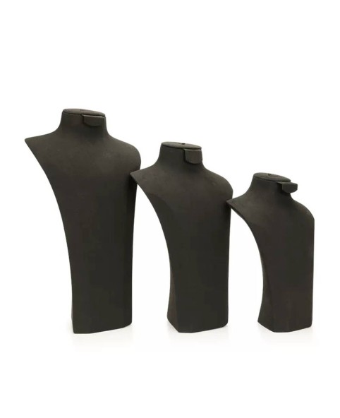 Luxe zwart fluwelen ketting display buste te koop
