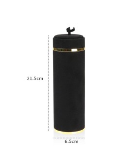 Luxury Black Velvet Tall Ring Display Holder Stand