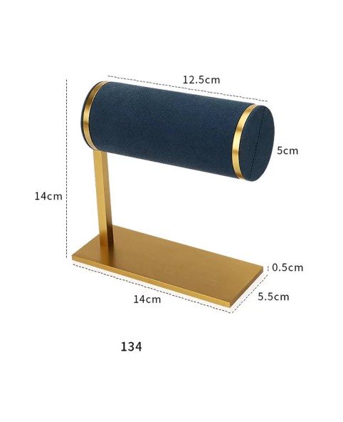 Luxury Gold Metal Velvet Bracelet Bangle and Watch Display Holder Stand