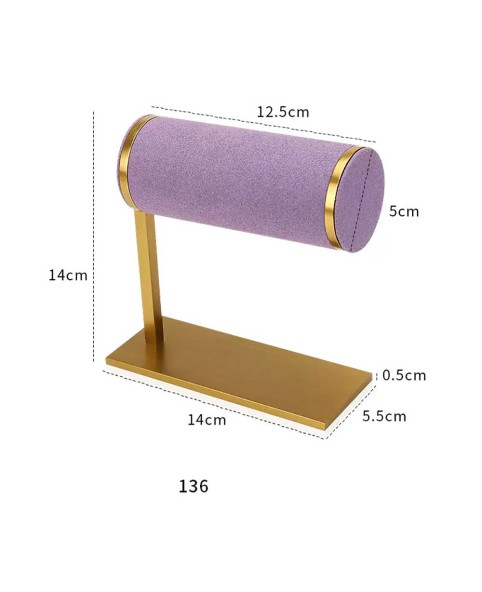 Luxury Gold Metal Velvet Bracelet Bangle and Watch Display Holder Stand